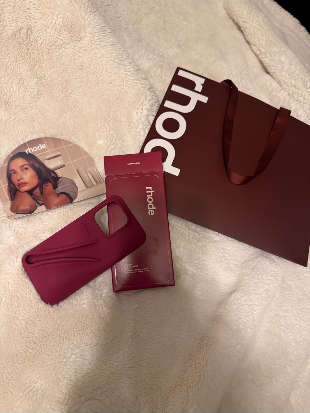 RHODE Burgundy Silicone Phone Case with Sculpted Grip